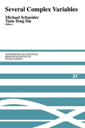 Several Complex Variables de Michael Schneider