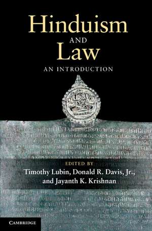 Hinduism and Law: An Introduction de Timothy Lubin