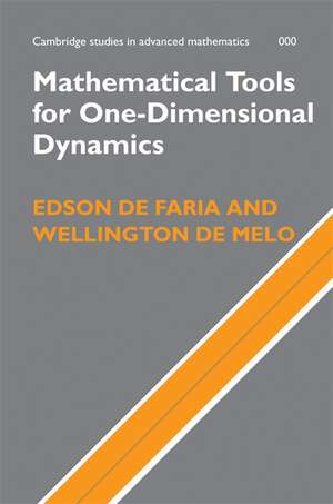 Mathematical Tools for One-Dimensional Dynamics de Edson de de Faria