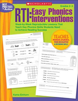 RTI: Easy Phonics Interventions de Kama Einhorn