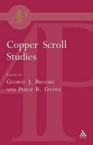 Copper Scroll Studies de Prof George J. Brooke