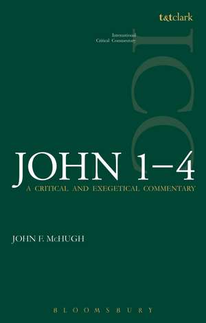 John 1-4 (ICC): A Critical and Exegetical Commentary de Revd Canon John F McHugh