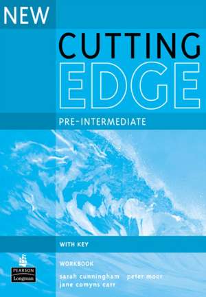 New Cutting Edge Pre-Intermediate Workbook with Key de Sarah Cunningham