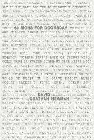 60 Signs for Doomsday de David Jonathan Newman