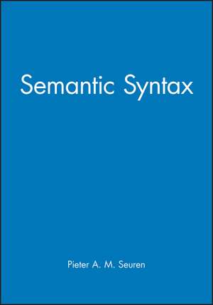 Seuren: Semantic Syntax