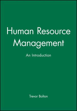 Human Resource Management de Trevor Bolton