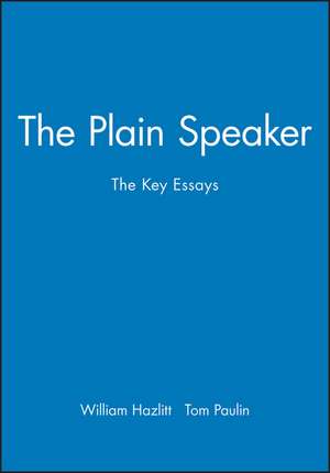Plain Speaker de Hazlitt