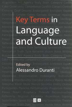 Key Terms in Language and Culture de A Duranti