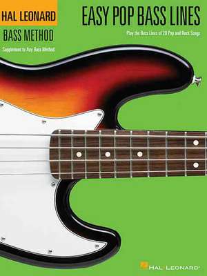 Easy Pop Bass Lines de Hal Leonard Corp