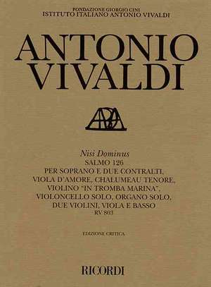 Nisi Dominus Rv803: Critical Edition Score de Antonio Vivaldi