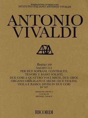 Beatus Vir Rv597: Critical Edition Score de Antonio Vivaldi