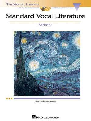 Standard Vocal Literature - An Introduction to Repertoire Baritone Book/Online Audio