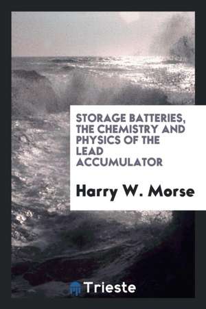 Storage Batteries, the Chemistry and Physics of the Lead Accumulator de Harry W. Morse