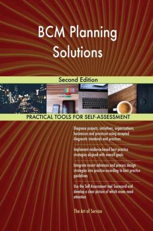 BCM Planning Solutions Second Edition de Gerardus Blokdyk