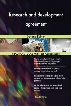 Research and development agreement Second Edition de Gerardus Blokdyk