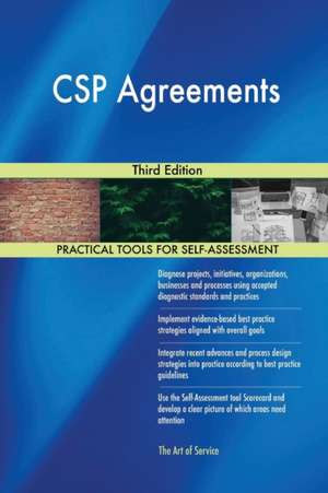 CSP Agreements Third Edition de Gerardus Blokdyk