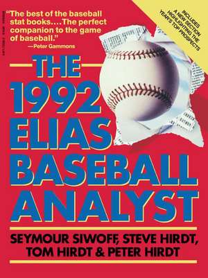 Elias Baseball Analyst 1992 de Seymour Siwoff