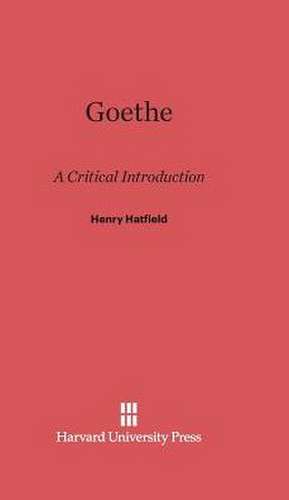 Goethe de Henry Hatfield