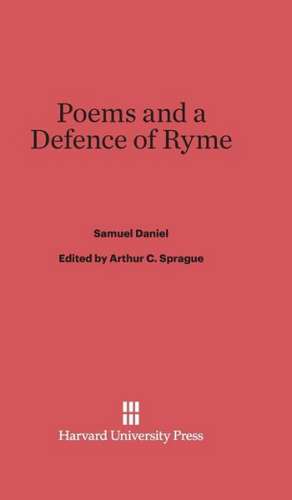 Poems and a Defence of Ryme de Samuel Daniel