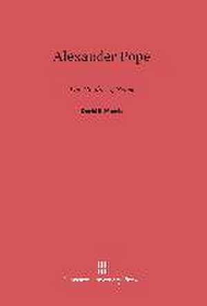 Alexander Pope de David B. Morris