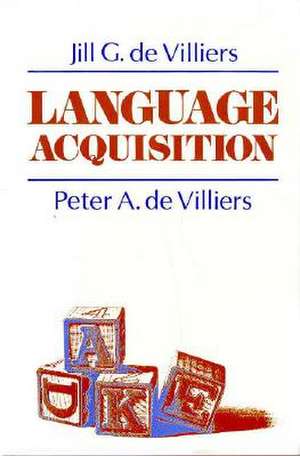 Language Acquisition de Jg De Villiers