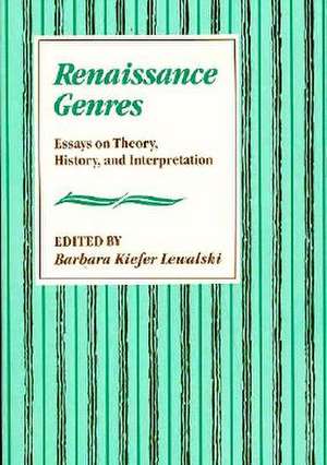 Renaissance Genres – Essays on Theory History & Interpretation (Paper) de BK Lewalski