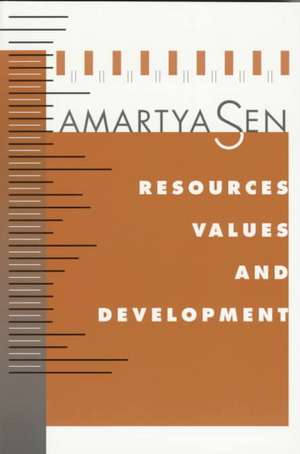 Resources, Values & Development (Paper) de Amartya Sen