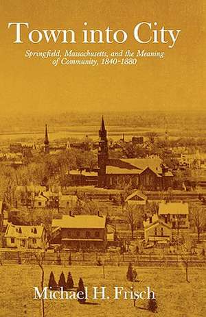 Town into City – Springfield, Massachusetts, and the Meaning of Community, 1840′1880 de Michael H. Frisch