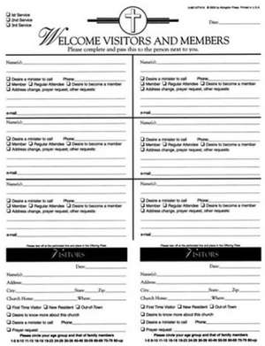 Attendance Registration Pad (Large)