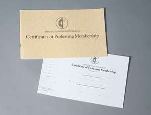 The United Methodist Church Certificates of Professing Membership (Pad of 26) de Abingdon Press