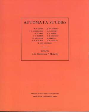 Automata Studies. (AM–34), Volume 34 de C. E. Shannon