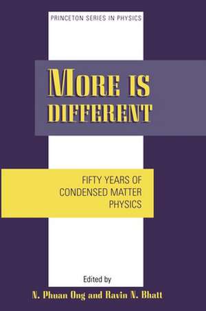 More is Different – Fifty Years of Condensed Matter Physics de Nai–phuan Ong