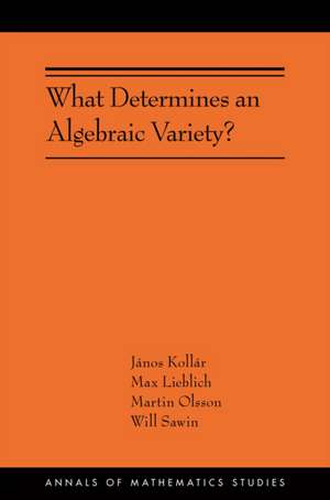 What Determines an Algebraic Variety? – (AMS–216) de János Kollár