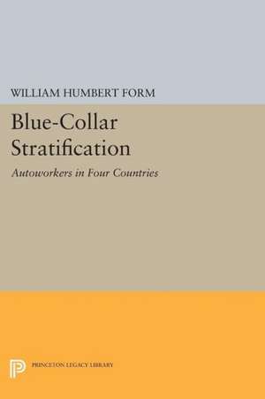 Blue–Collar Stratification – Autoworkers in Four Countries de William Humbert Form