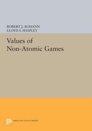 Values of Non–Atomic Games de Robert J. Aumann