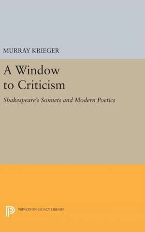Window to Criticism de Murray Krieger