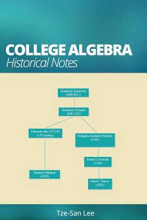 College Algebra: Historical Notes de Tze-San Lee