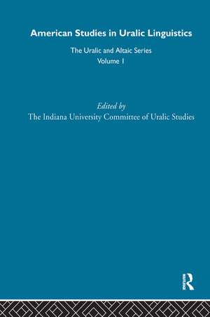 American Studies in Uralic Linguistics de Felix J. Oinas