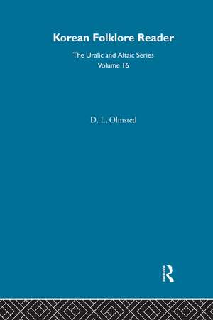 Korean Folklore Reader de David L. Olmsted