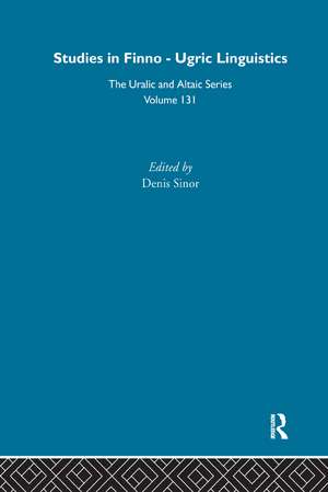 Studies in Finno-Ugric Linguistics de Denis Sinor