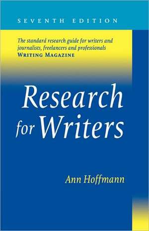 Research for Writers de Ann Hoffmann