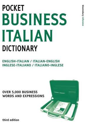 Pocket Business Italian Dictionary 3ed de A & C Black Publishers Ltd