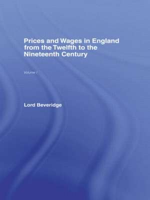 Prices and Wages in England de William Beveridge