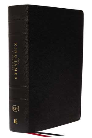 KJV, The King James Study Bible, Genuine Leather, Black, Thumb Indexed, Red Letter, Full-Color Edition: Holy Bible, King James Version de Thomas Nelson