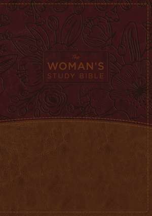 NKJV, The Woman's Study Bible, Leathersoft, Brown/Burgundy, Red Letter, Full-Color Edition, Thumb Indexed: Receiving God's Truth for Balance, Hope, and Transformation de Dorothy Kelley Patterson