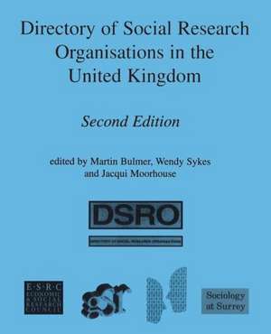 Directory of Social Research de Martin Bulmer