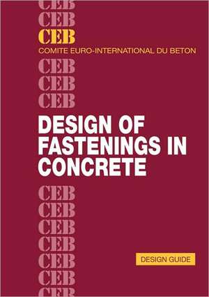 Design of Fastenings in Concrete de Comité Euro–int Comit Eu