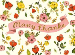 Sweet Floral Embellished Thank You Notes de Yasmin Imamura