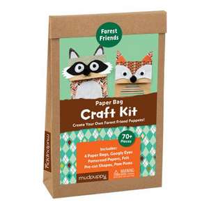 Forest Animals Paper Bag Craft Kit de Mudpuppy