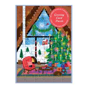 Joy Laforme Cozy Cabin Greeting Card Puzzle de Joy Laforme